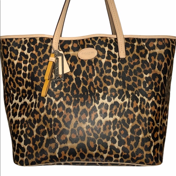 coach leopard tote